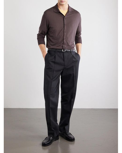 Altea Purple Julius Lyocell And Cotton-Blend Jersey Shirt for men