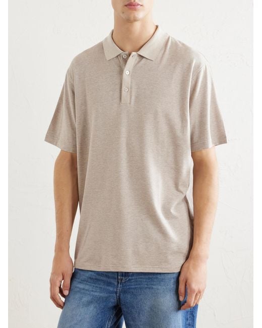 Peter Millar Natural Barnes Stretch-jersey Polo Shirt for men
