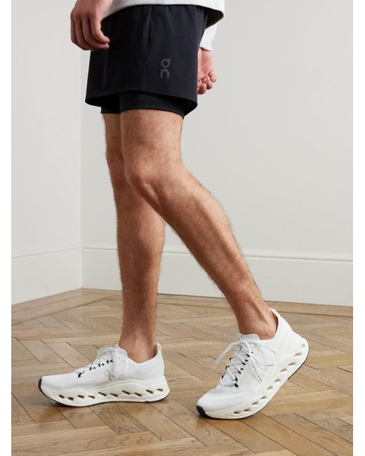 On Shoes White Cloudsurfer Max Rubber-Trimmed Mesh Sneakers for men
