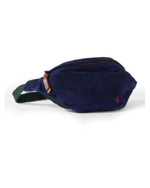 Polo Ralph Lauren Colour-block Corduroy Belt Bag in Blue for Men | Lyst