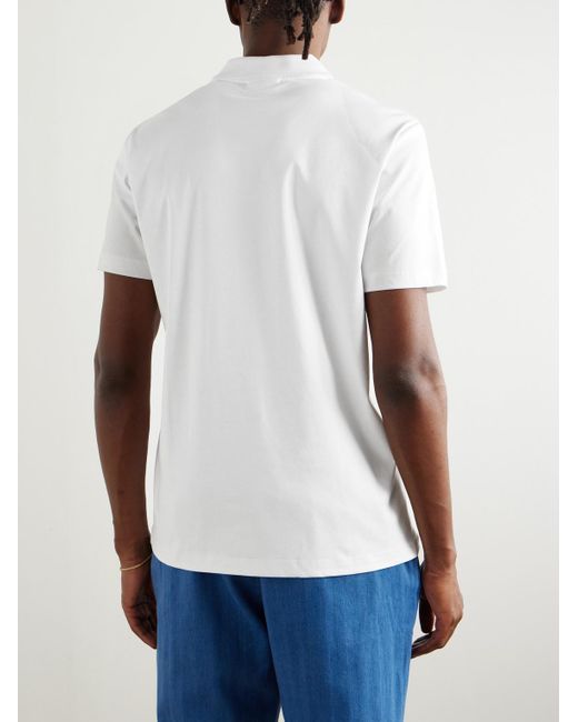 NN07 White Paul 3525 Organic Cotton Polo Shirt for men