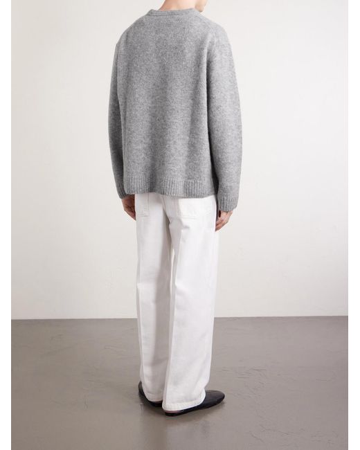 The Elder Statesman Gray Isla Baby Alpaca-Blend Cardigan for men