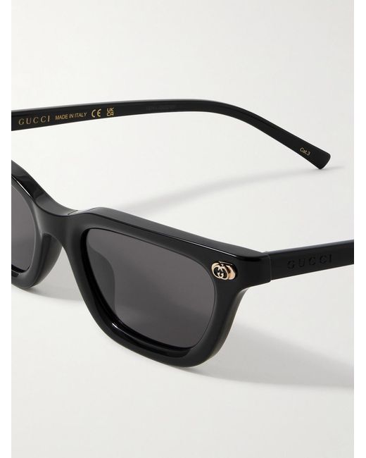 Gucci Black Cat-Eye Acetate Sunglasses for men