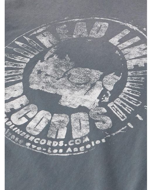 GALLERY DEPT. Gray Grailed Distressed Glittered Printed Cotton-Jersey T-Shirt for men