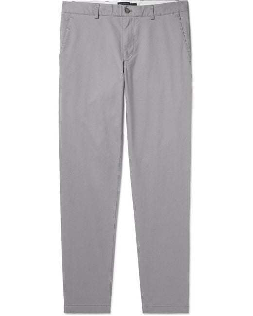 Club Monaco Gray Connor Straight-leg Cotton-blend Twill Chinos for men