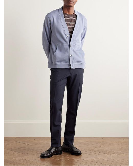 Incotex Blue Venezia 1951 Slim-Fit Virgin Wool-Blend Trousers for men