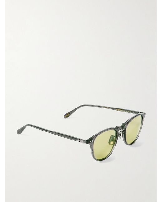 Garrett Leight Green Hampton J Sun Round-Frame Acetate Sunglasses for men
