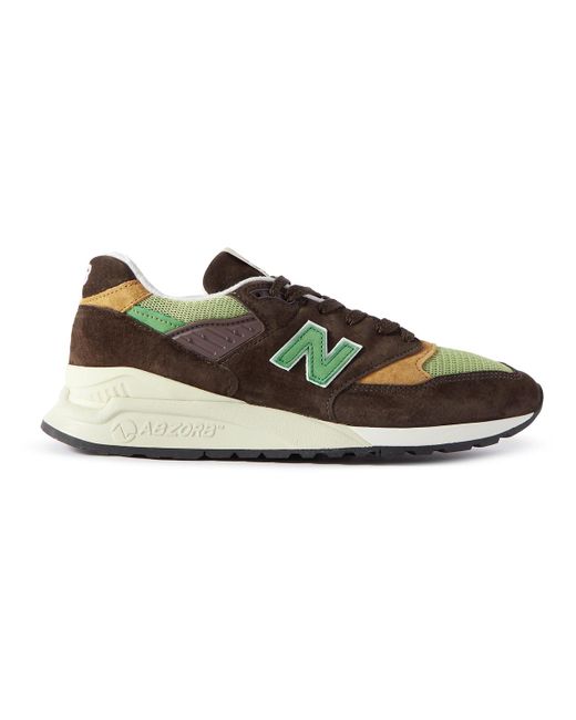 New Balance Brown 998 Mesh-trimmed Suede And Leather Sneakers for men