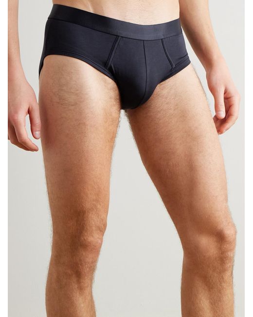 CDLP Black Three-Pack Stretch-Lyocell Briefs for men