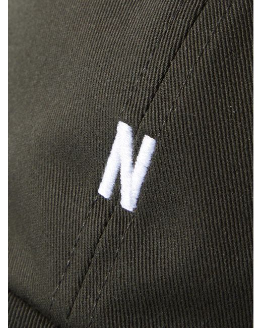 Norse Projects Black Logo-embroidered Cotton-twill Baseball Cap for men