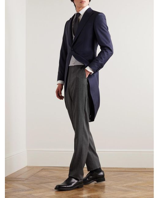 Favourbrook Westminster schmal und gerade geschnittene Hose aus gestreifter Wolle in Gray für Herren
