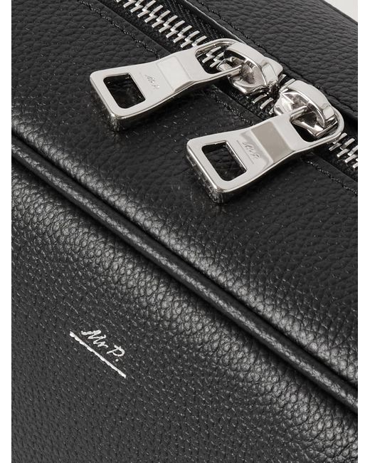 Mr P. Black Full-Grain Leather Briefcase for men