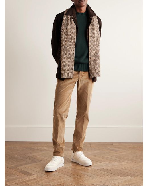 Loro Piana Green Parksville Baby Cashmere Sweater for men