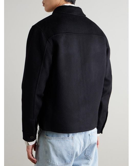 NN07 Black Alban 8447 Wool-Blend Felt Jacket for men