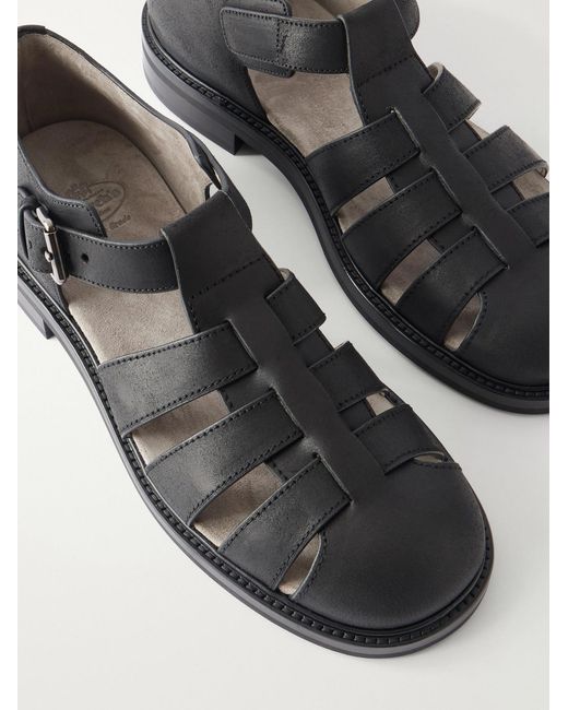 Church's Black Fisherman Winter Leather Sandals for men