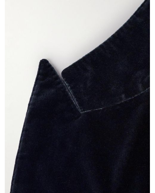 Tom Ford Blue Atticus Slim-Fit Cotton-Velvet Blazer for men
