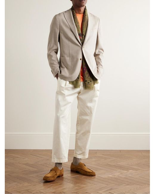 Boglioli Natural K-jacket Slim-fit Unstructured Wool-hopsack Blazer for men