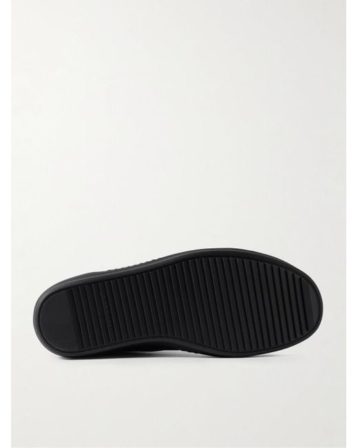 Rick Owens Black Vintage Suede-Trimmed Canvas High-Top Sneakers for men
