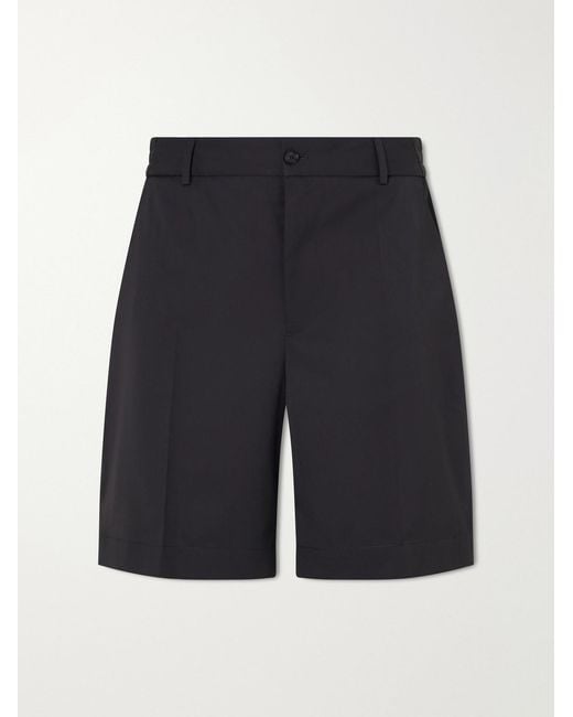 Moncler Blue Straight-Leg Gabardine Shorts for men