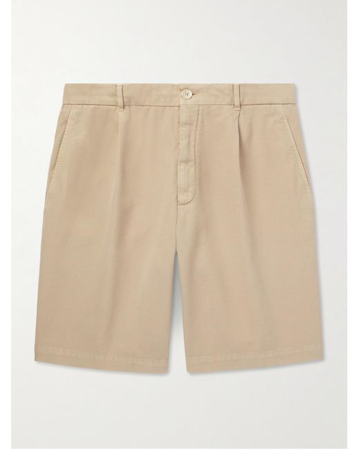 Brunello Cucinelli Natural Cotton-twill Shorts for men