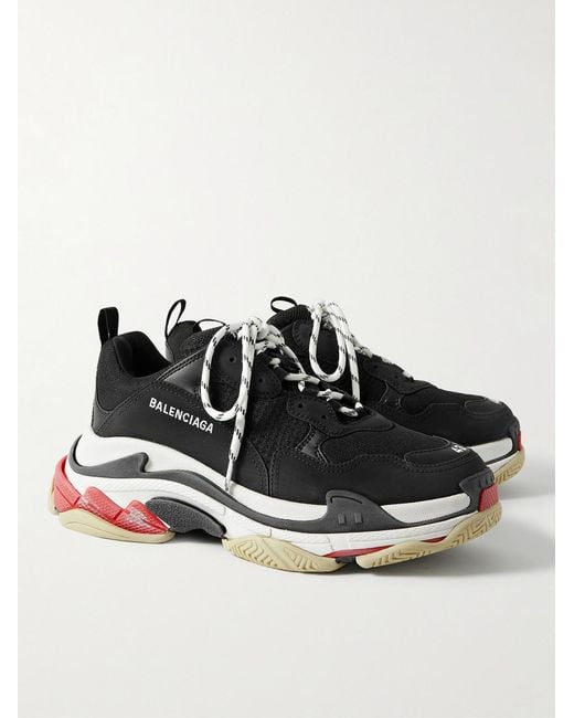 Balenciaga Black Triple S Sneakers, 100% Polyester for men
