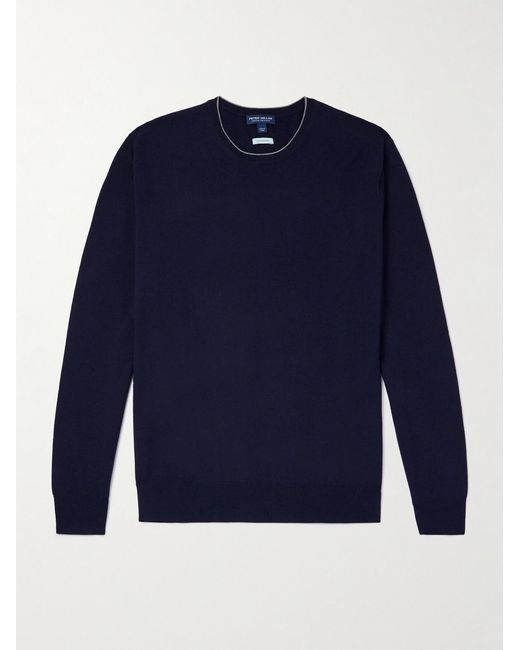 Peter Millar Blue Excursionist Flex Merino Wool-Blend Sweater for men