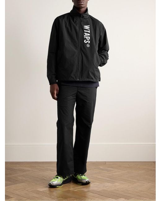 (w)taps Black Logo-print Pertex® Nylon Jacket for men
