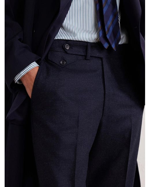 J. Mueser Blue Waverly Straight-leg Virgin Wool Suit Trousers for men