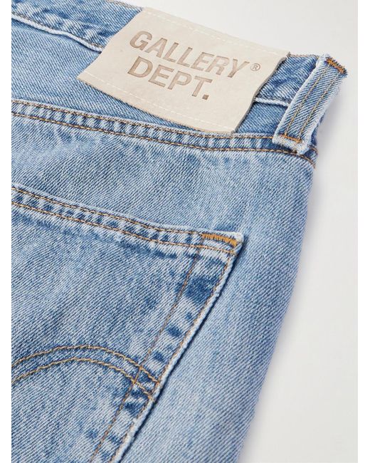 GALLERY DEPT. Blue Straight-Leg Distressed Jeans for men