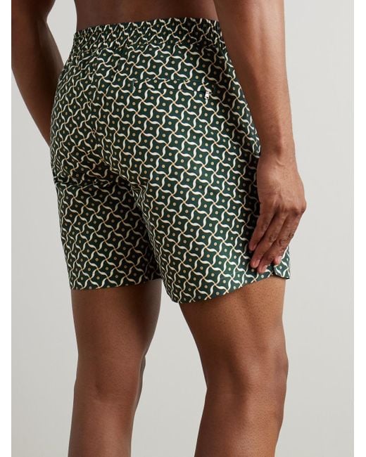 Shorts Da Mare Medi A Gamba Dritta di Frescobol Carioca in Green da Uomo