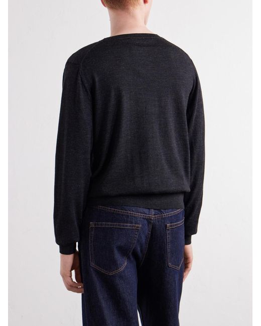 Lemaire Blue Wool Sweater for men