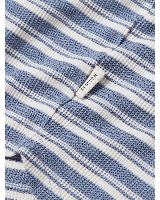 Oliver Spencer Austell Polohemd aus gestreiftem Strick in Blue für Herren