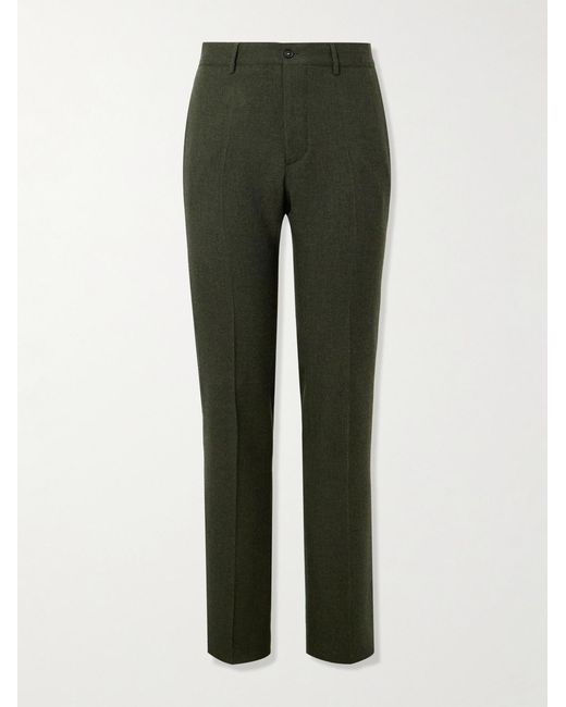 Massimo Alba Green Mauko Slim-Fit Straight-Leg Wool Suit Trousers for men
