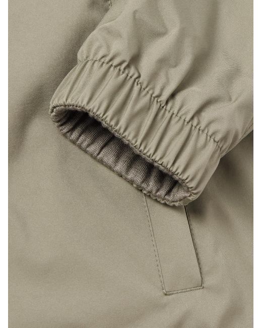 Loro Piana Green Reversible Windmate Storm System Nylon And Cashmere Blouson Jacket for men