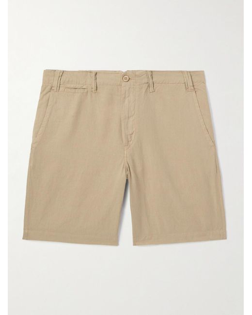 Polo Ralph Lauren Natural Straight-leg Linen And Cotton-blend Shorts for men