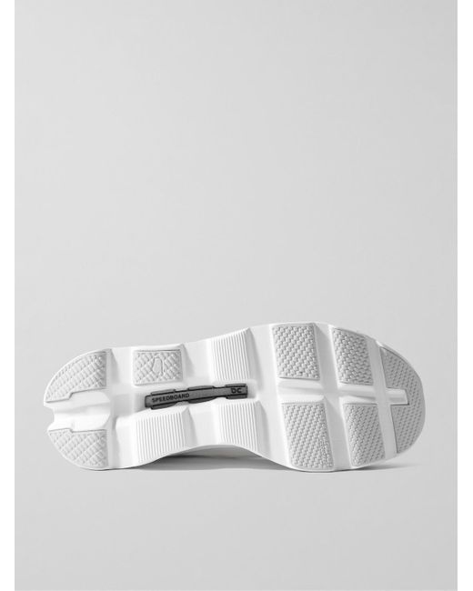 On Shoes White Cloudmster Void Rubber-trimmed Mesh Running Sneakers for men