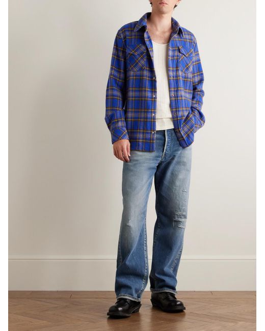 Camicia di God's True Cashmere in Blue da Uomo