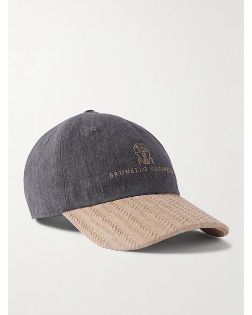 Berretto Da Baseball di Brunello Cucinelli in Blue da Uomo