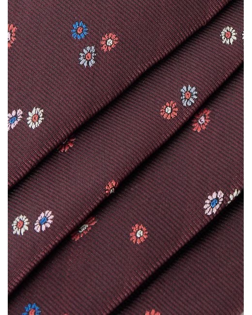 Paul Smith Krawatte aus bestickter Seiden-Faille in Purple für Herren
