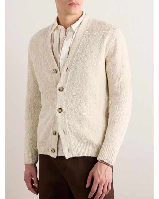 Altea Natural Slub Cotton Cardigan for men
