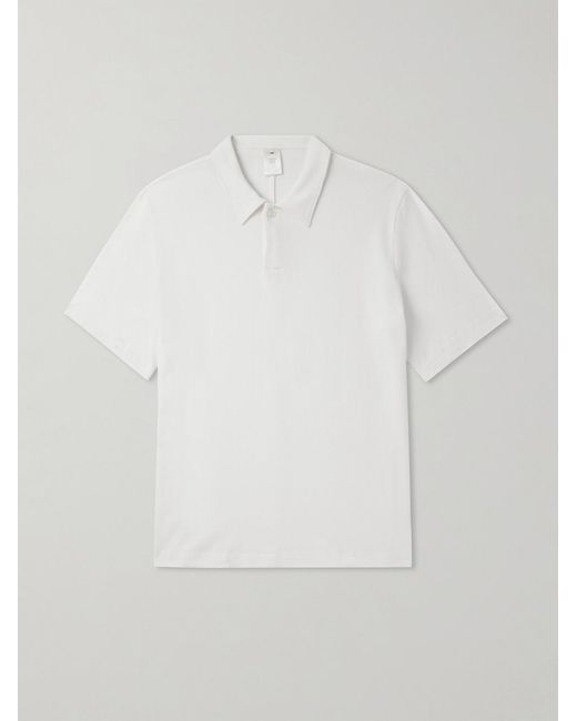 SSAM White Cotton And Silk-blend Piqué Polo Shirt for men