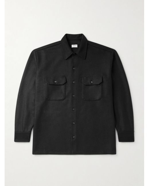 Ghiaia Black Wool Overshirt for men
