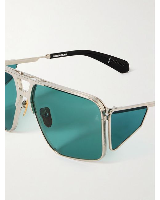 Jacques Marie Mage Green Rossi Assen Aviator-Style-Tone Sunglasses for men