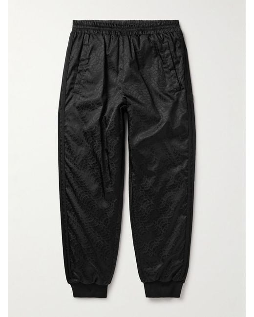 Moncler Genius Black Adidas Originals Straight-Leg Reversible Logo-Jacquard Shell Down Sweatpants for men