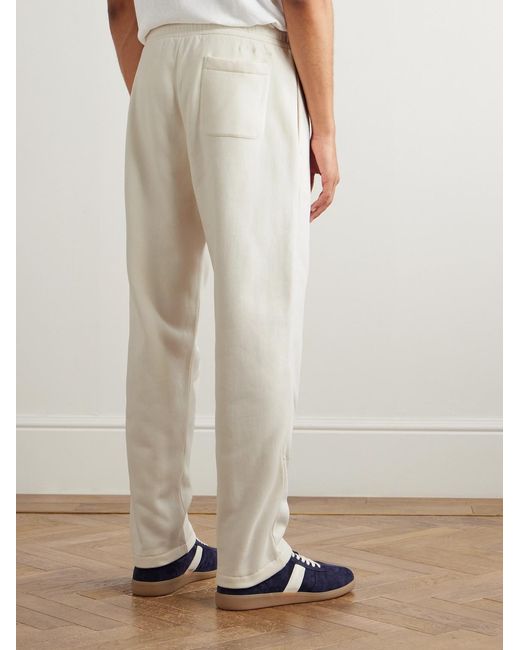 Ralph Lauren White Straight-leg Cotton And Cashmere-blend Sweatpants for men