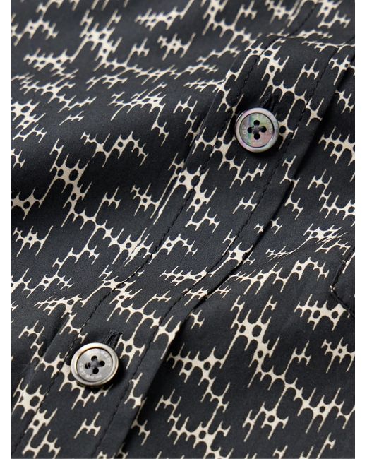 Isabel Marant Gray Labilio Printed Cotton-Poplin Shirt for men