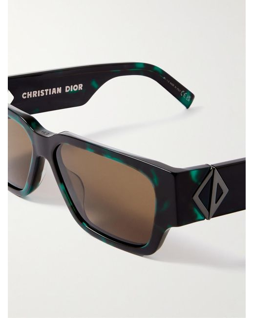 Dior CD Diamond S5I Sonnenbrille mit D-Rahmen aus Azetat in Schildpattoptik mit silberfarbenen Details in Black für Herren