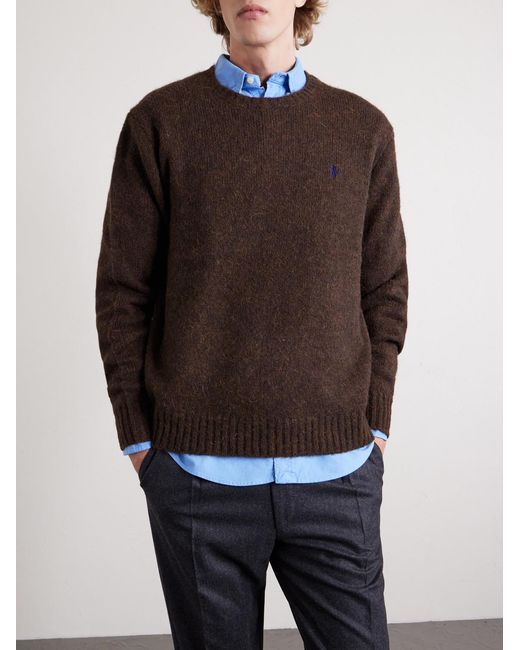Polo Ralph Lauren Brown Knitted Sweater for men