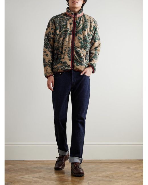 Kapital Natural Damask Printed Fleece Jacket for men