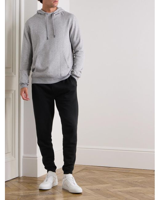 Derek Rose Black Quinn 1 Tapered Cotton And Modal-Blend Jersey Sweatpants for men